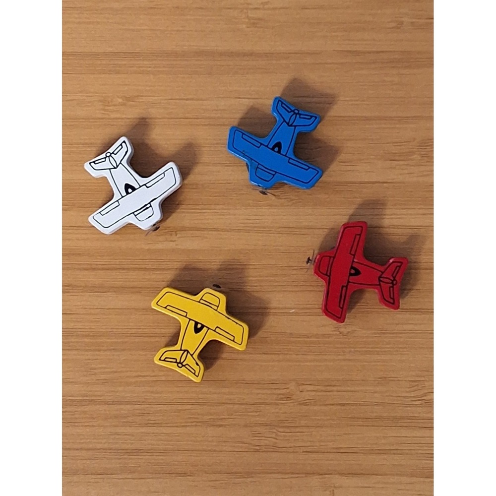 Vintage Knobler Airplane Fridge Magnets - Made In Japan Lot Of 4 GVC